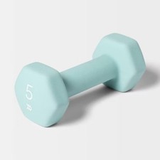 Dumbbell 5lb: PVC Coated, Iron Core, Total Body Workout