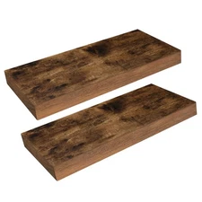 Floating Shelves for Wall, Wall Mounted Shelf Set of 2, 15.7" Hanging Shelf w...