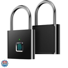 Fingerprint Padlock, Ultra Light One Touch Open Fingerprint Lock with USB Cha...