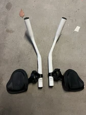 PROFILE DESIGN STRYKE BAR EXTENSIONS CARBON WITH ARM RESTS AND PADS White