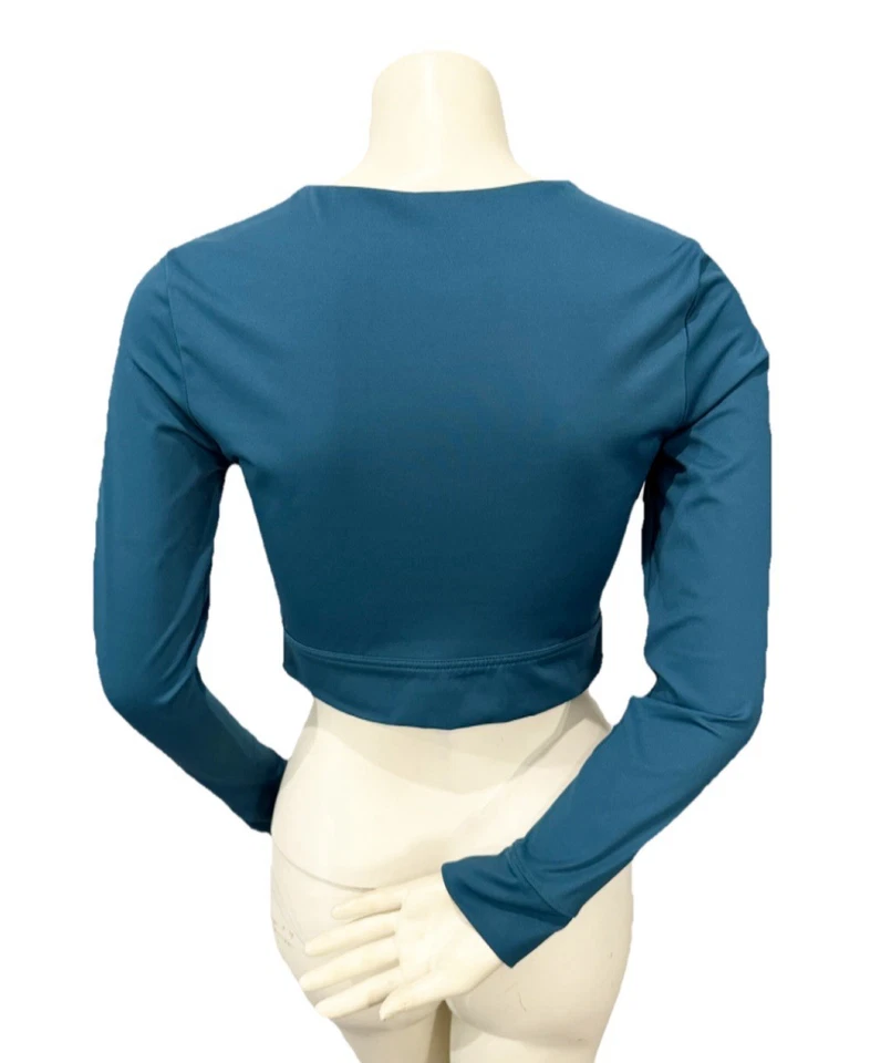 Camiseta corta Banana Republic verde azulado manga larga ropa deportiva para mujer’s S secado rápido Foto 3 de 4