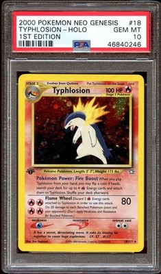 PSA 10 GEM MINT Typhlosion 18/111 HOLO RARE Neo Genesis 1ST