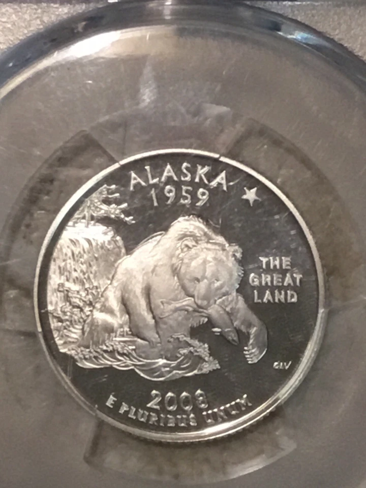 2008S Silver Alaska State Quarter PCGS PR69DCAM 4 Silver 25C Lot 1940 1950S 1964 - Image 4 of 4