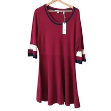 NWT Draper James Women's Viscose Knit Berry Bell Sleeve Sweater Dress XXL $150