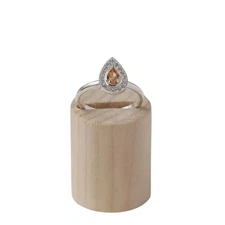 NATURAL CITRINE & CZ NOVEMBER BIRTHSTONE 925 STERLING SILVER WEDDING GIFT RING