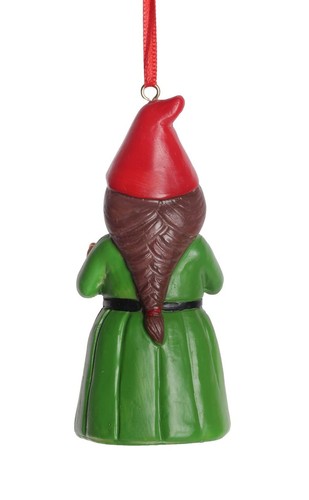 Gnometastico Holiday Naughty or Nice Lady Doppio Uccellino Gnomo Ornamento, 3,75 Inc... - Foto 3 di 6
