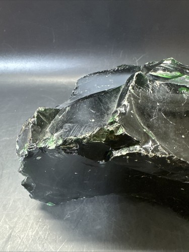 Natural Green Rough Cut Obsidian - Picture 10 of 12