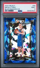2024 PANINI SELECT BLUE CRACKED ICE #89 NIKOLA TOPIC PSA 9