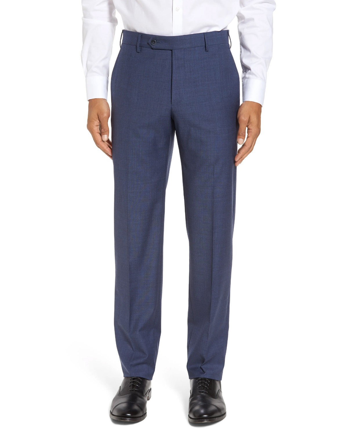 Мужские шерстяные брюки Nailhead 40 синего цвета под собственной торговой маркой - Сделано в Италии