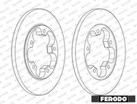 2X Bremsscheibe Ferodo DDF2484C 2 Bremsscheiben Hinterachse Hinten FüR Ford