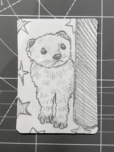 ACEO, Original Art Card, Graphite, Whimsy SET 3/3, 3.5inX2.5in