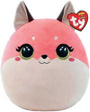 - Morbido Peluche Cuscino - Squish a Boos - Volpe - Rosa - Roxie - Con Occhioni 