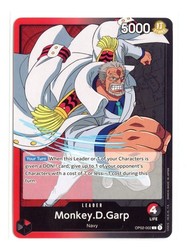 Monkey D. Garp OP02-002 Leader Paramount War One Piece Card Game