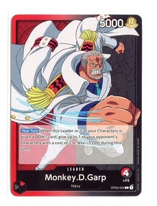 Monkey D. Garp OP02-002 Leader Paramount War One Piece Card Game