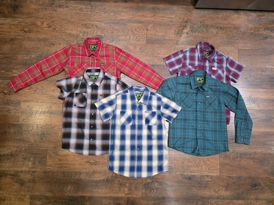 DIXXON DFC Youth Division Flannel Plaid Long Sleeve Shirt Medium Lot 