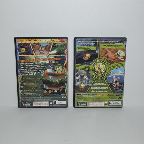 SpongeBob SquarePants Happy Squared Double Pack for Playstation 2 - PS2 CIB - Picture 2 of 6