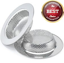 2PCS Kitchen Sink Strainer Drain Basket Double Layer 4.5" Stainless Steel Filter
