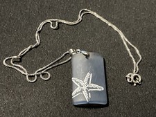 18in 925 Chain Sea Glass w/ Painted Starfish