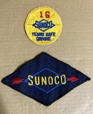 Sunoco Gas Station Patches 1960’s Original Sunoco Mechanic Attendant 2 Total