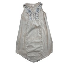 Knox Rose Women Sleeveless Linen Blend Embroidered Dress Size S