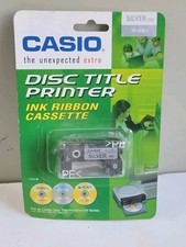 Casio TR-18SR-S Silver Ink Disc Title Printer Ink Ribbon Cassette Sealed