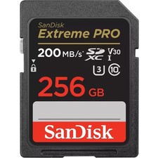 SanDisk Extreme PRO 256 GB Class 10/UHS-I U3 V30 SDXC SDSDXXD256GGN4IN