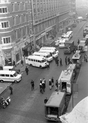 Ambulances Fire Appliances Outside Moorgate Station A Tube Crash C- 1975 Photo