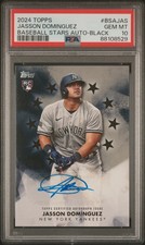 2024 Topps Baseball Stars Auto Jasson Dominguez #BSAJAS PSA 10 BLACK /199 ROOKIE