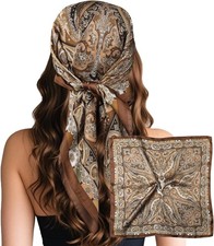 Satin Silk Hair Scarf Bandana for Women - Stylish Head Wrap  Accessory