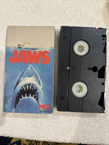 Jaws 1975 VHS Roy Scheider Robert Shaw Richard Dreyfus MCA Video Horror Rare - Picture 6 of 6