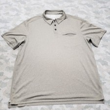 Duluth Trading Co Polo Shirt Mens XL Gray Relaxed Fit Short Sleeve