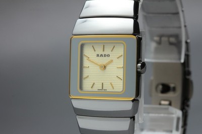 TOP MINT RADO Jubile Diastar 153.0334.3 21mm Gold Quartz Ceramic Womens Watch
