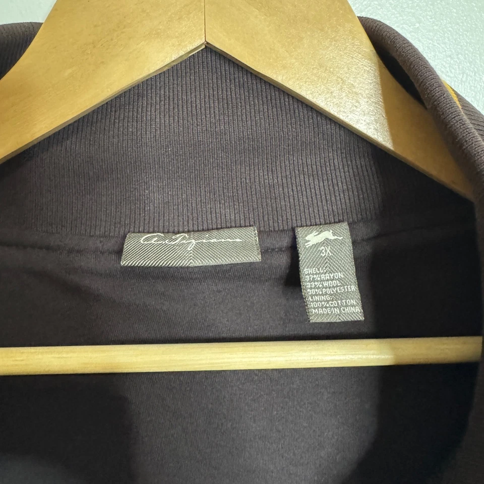 A. Tiziano 3XL Hombres Marrón Polar Cremallera Completa Chaqueta Abrigo Invierno Cálido Prendas Exteriores Foto 4 de 4