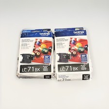 New Genuine Brother LC71 Black 2PK Ink Cartridges MFC-J280W, MFC-J425W
