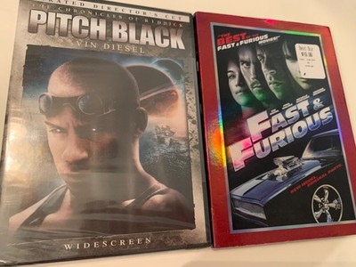 Fast & Furious DVD w/Slipcover & Pitch Black Vin Disel DVD Duo Both NEW Sealed