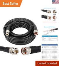 N Male to N Female Cable 25FT, 50 ohm Low Loss Type N Female to Type N Male E...