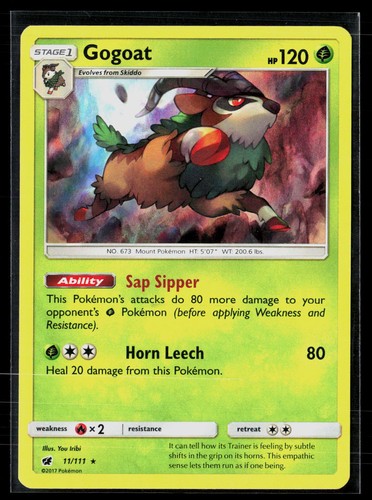 Gogoat 11/111 Rare Holo Crimson Invasion Pokemon LP