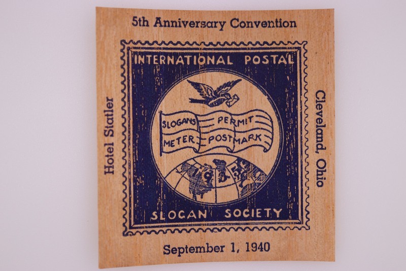 1940 5th Anniv Intl Postal Slogan Meter Postmark Soc Cleveland OH Philatelic