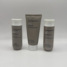 Living Proof No Frizz Shampoo, Conditioner, Smooth Styling Cream 2 Oz Each