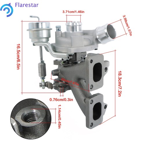 Upgrade Turbo Turbocharger For 16-2021 UTV Polaris RZR XP 925CC 1205689 3023297 - Foto 10 di 11