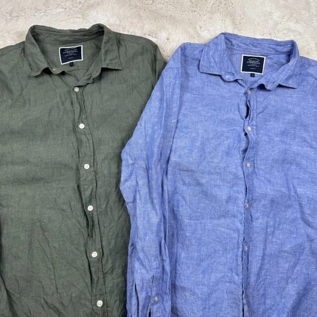 Lot of 2 Charles Tyrwhitt Linen Shirt Long Sleeve Men's L Button Classic Beach
Opens in a new window