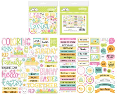 Doodlebug Odds & Ends Chit Chat Die-Cuts-Bunny Hop - 2 Pack
