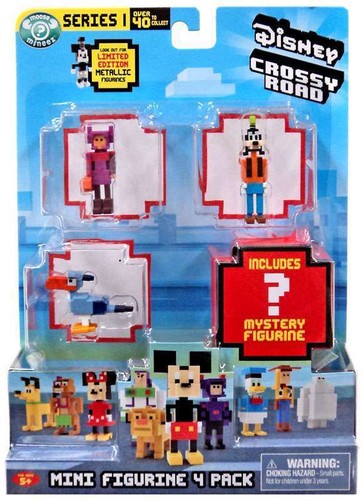 Disney CROSSY ROAD Mini Figurine Surprise Figure 4 Pack Series 1 CHOICE OF SETS - Afbeelding 35 van 36
