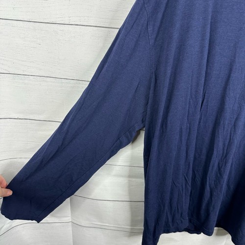 Coolibar Mens size XXL Long Sleeve Sun Protection T-Shirt UPF 50 Crew Neck Blue - Picture 5 of 10