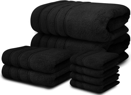 8 Pcs Towel Bale Set 100% Egyptian Cotton Soft XL Big Bath Sheet Face Hand Towel - Picture 56 of 156