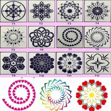 12Pcs/Set Painting Mandala Dotting Stencils Set for Walls Floors DIY Decorate B
