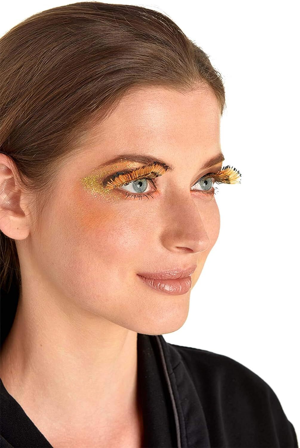 Monarch Feather Eyelashes Animal Fancy Dress Halloween Adult Costume Accessory
