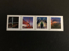 U.S. Stamps, Scott # 5808-5811, Bridges, Strip of 4, with NO Back #, MNH