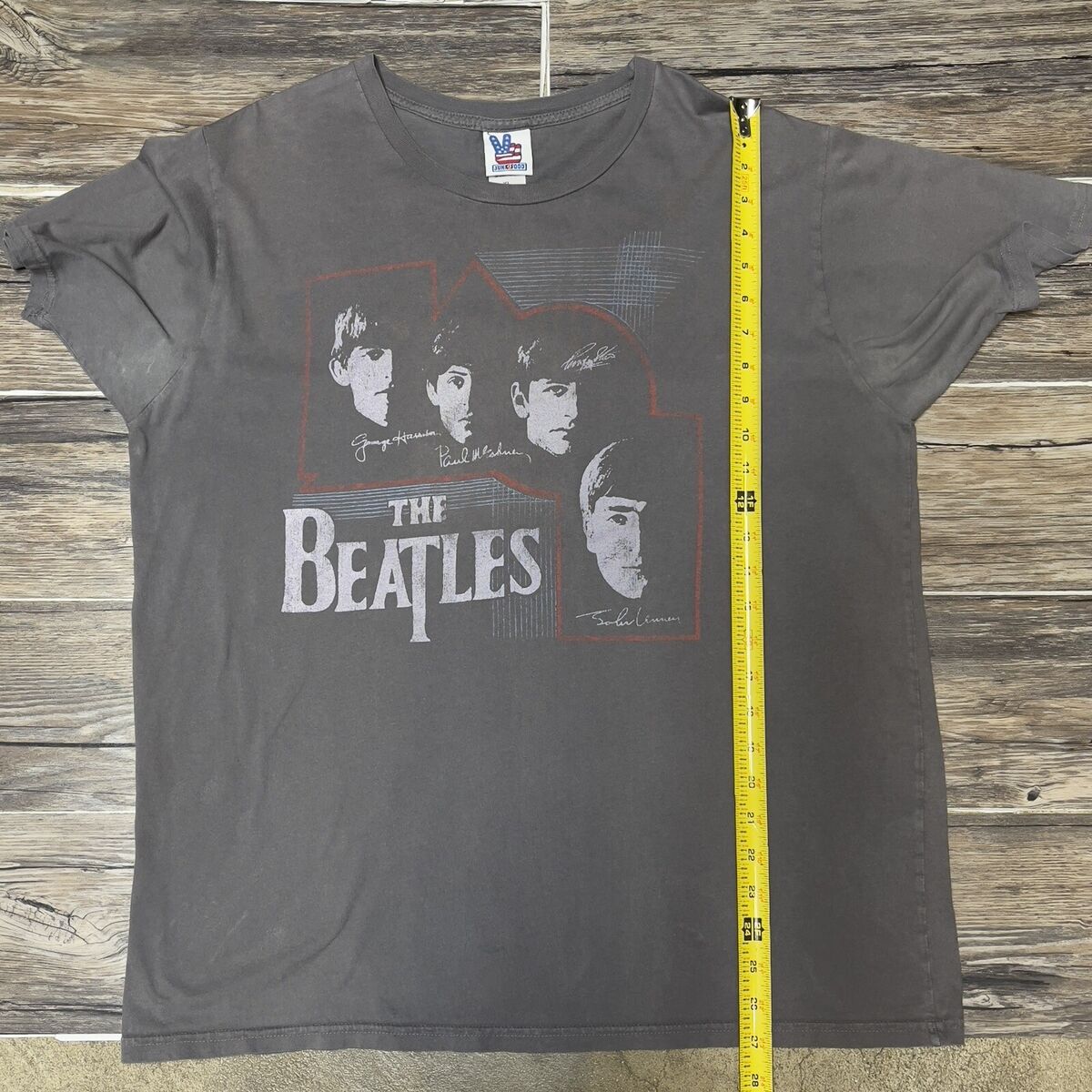 The Beatles Junk Food Tag Band T shirt Retro Style Tee Men The Beatles Junk Food Tag Band T shirt Retro Style Tee Men