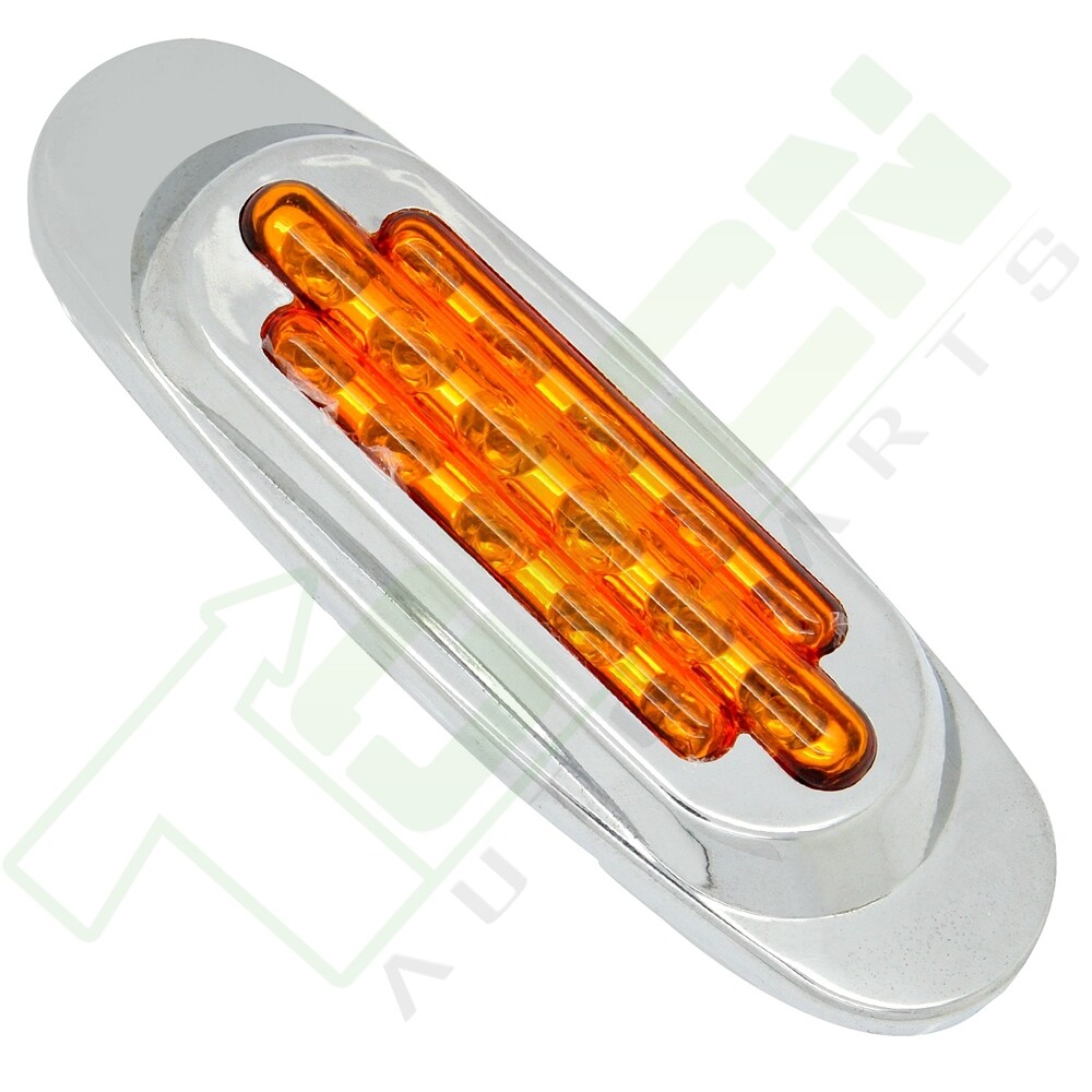 8X For Kenworth Truck 16 LED Side Marker Light+ Free Round